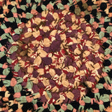 Colorful Old Braided Silk 11" Diameter Candle or Chair Mat