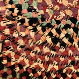 Colorful Old Braided Silk 11" Diameter Candle or Chair Mat