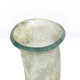 Luminous Ancient Roman Pale Blue Glass Bottle (Unguentarium)