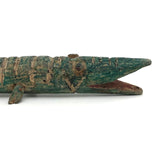 Marvelous Carved Folk Art Crocodile