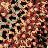 Colorful Old Braided Silk 11" Diameter Candle or Chair Mat