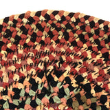 Colorful Old Braided Silk 11" Diameter Candle or Chair Mat