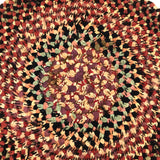 Colorful Old Braided Silk 11" Diameter Candle or Chair Mat