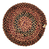 Colorful Old Braided Silk 11" Diameter Candle or Chair Mat