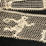 SOLD One Yard of Fabulous Antique Figurative Lace with Tennis Players (and Net!)