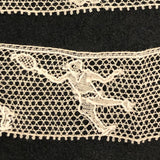 SOLD One Yard of Fabulous Antique Figurative Lace with Tennis Players (and Net!)