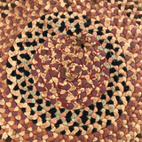 Colorful Old Braided Silk 11" Diameter Candle or Chair Mat