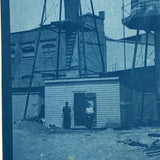 Lot of 5 Antique Cyanotypes of Water-towers (with Climbers!)