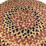 Colorful Old Braided Silk 11" Diameter Candle or Chair Mat