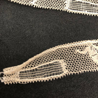 SOLD One Yard of Fabulous Antique Figurative Lace with Tennis Players (and Net!)
