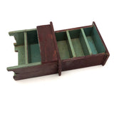 Sweet Old Handmade Miniature Shelf with Green Paint