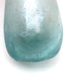 Luminous Ancient Roman Pale Blue Glass Bottle (Unguentarium)