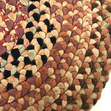 Colorful Old Braided Silk 11" Diameter Candle or Chair Mat