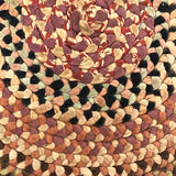Colorful Old Braided Silk 11" Diameter Candle or Chair Mat
