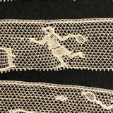 SOLD One Yard of Fabulous Antique Figurative Lace with Tennis Players (and Net!)
