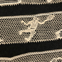 SOLD One Yard of Fabulous Antique Figurative Lace with Tennis Players (and Net!)