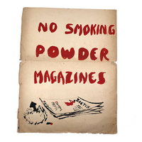 No Smoking, Powder Magazines, Hand-painted Poster