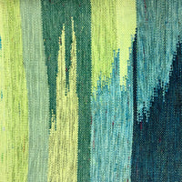 Japanese Woven Wool Textile in Greens and Blues