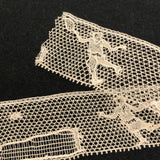 SOLD One Yard of Fabulous Antique Figurative Lace with Tennis Players (and Net!)