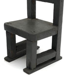 Pair of Handmade Ladderback Miniature Chairs in Gray Paint