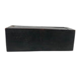 Wonderful Early Carved Out (One Piece of Wood) Slide Top Box in Original Paint