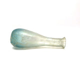 Luminous Ancient Roman Pale Blue Glass Bottle (Unguentarium)