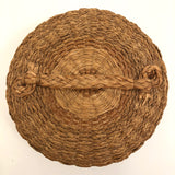 Braided Sweetgrass and Ash Splint Fine Penobscot Lidded Basket
