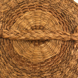 Braided Sweetgrass and Ash Splint Fine Penobscot Lidded Basket