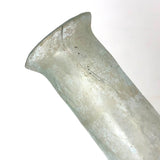 Luminous Ancient Roman Pale Blue Glass Bottle (Unguentarium)