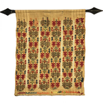 Hand-Embroidery on Linen Antique Textile Wall-Hanging