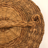 Braided Sweetgrass and Ash Splint Fine Penobscot Lidded Basket