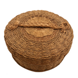 Braided Sweetgrass and Ash Splint Fine Penobscot Lidded Basket