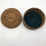Braided Sweetgrass and Ash Splint Fine Penobscot Lidded Basket