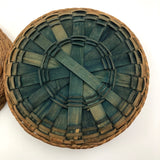 Braided Sweetgrass and Ash Splint Fine Penobscot Lidded Basket