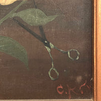 Oil on Glass Pansy Painting with Tiny Scissors!
