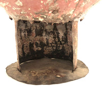 Fantastically Beautiful Primitive Footed Metal Sieve or Cooker