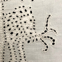 Wonderful Antique French Hand-embroidered Figurative Doily: Soleil