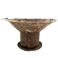 Fantastically Beautiful Primitive Footed Metal Sieve or Cooker