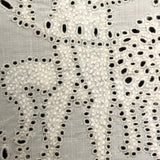 Wonderful Antique French Hand-embroidered Figurative Doily: Soleil