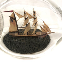 Vintage Folk Art Ship in a Haig & Haig Bottle
