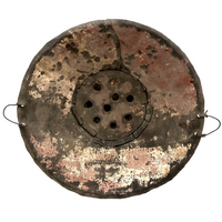 Fantastically Beautiful Primitive Footed Metal Sieve or Cooker