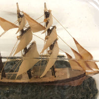 Vintage Folk Art Ship in a Haig & Haig Bottle