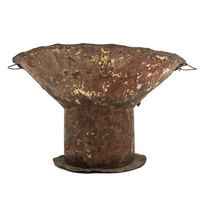 Fantastically Beautiful Primitive Footed Metal Sieve or Cooker