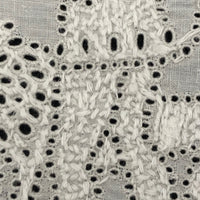 Wonderful Antique French Hand-embroidered Figurative Doily: Soleil