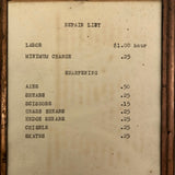 John A Manson Hardware Co Hanging Copper Inventory and Repair Lists