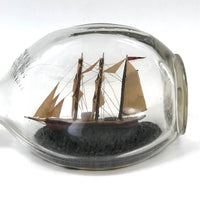 Vintage Folk Art Ship in a Haig & Haig Bottle