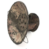 Fantastically Beautiful Primitive Footed Metal Sieve or Cooker