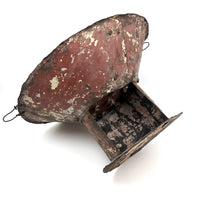 Fantastically Beautiful Primitive Footed Metal Sieve or Cooker