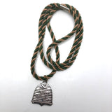 Daughters of Rebekah Silver Beehive Pendant on Cord