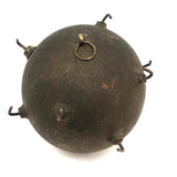 Curious Old Gold Ball with Hooks All Over